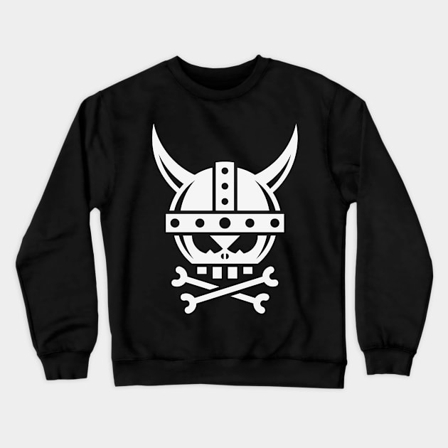 Viking Skull And Crossbones (Graphic) Crewneck Sweatshirt by MrFaulbaum